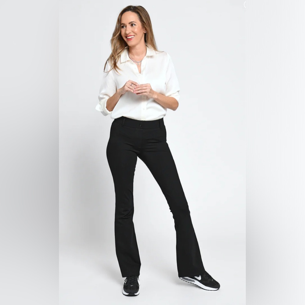 Betabrand Classic Dress Pant Yoga Pant Black (L)